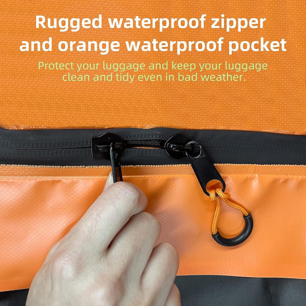 Elantrip Car Roof Bag top Cargo Carrier Bag 15 Cubic feet Waterproof for All Cars with/Without Rack