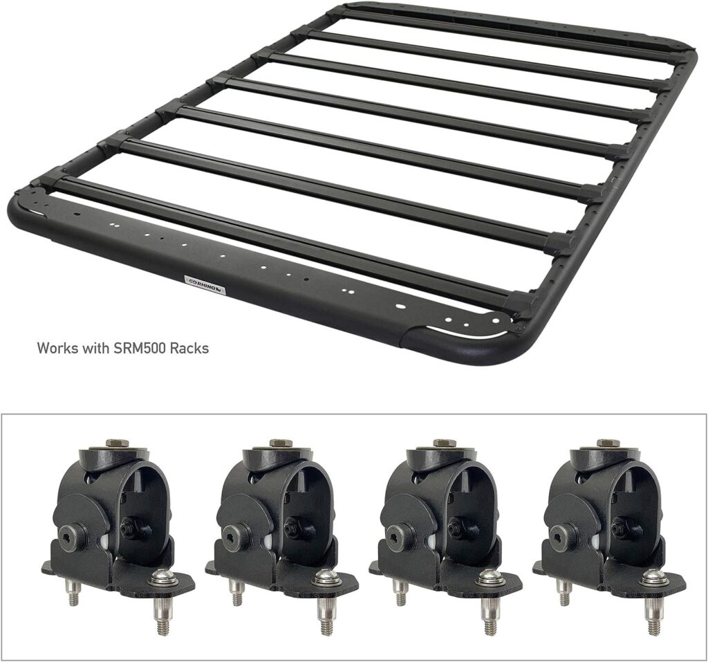 Go Rhino! 5910000T SRM Series Roof Rack Mount Kit Textured Black Drilling Required SRM Series Roof Rack Mount Kit