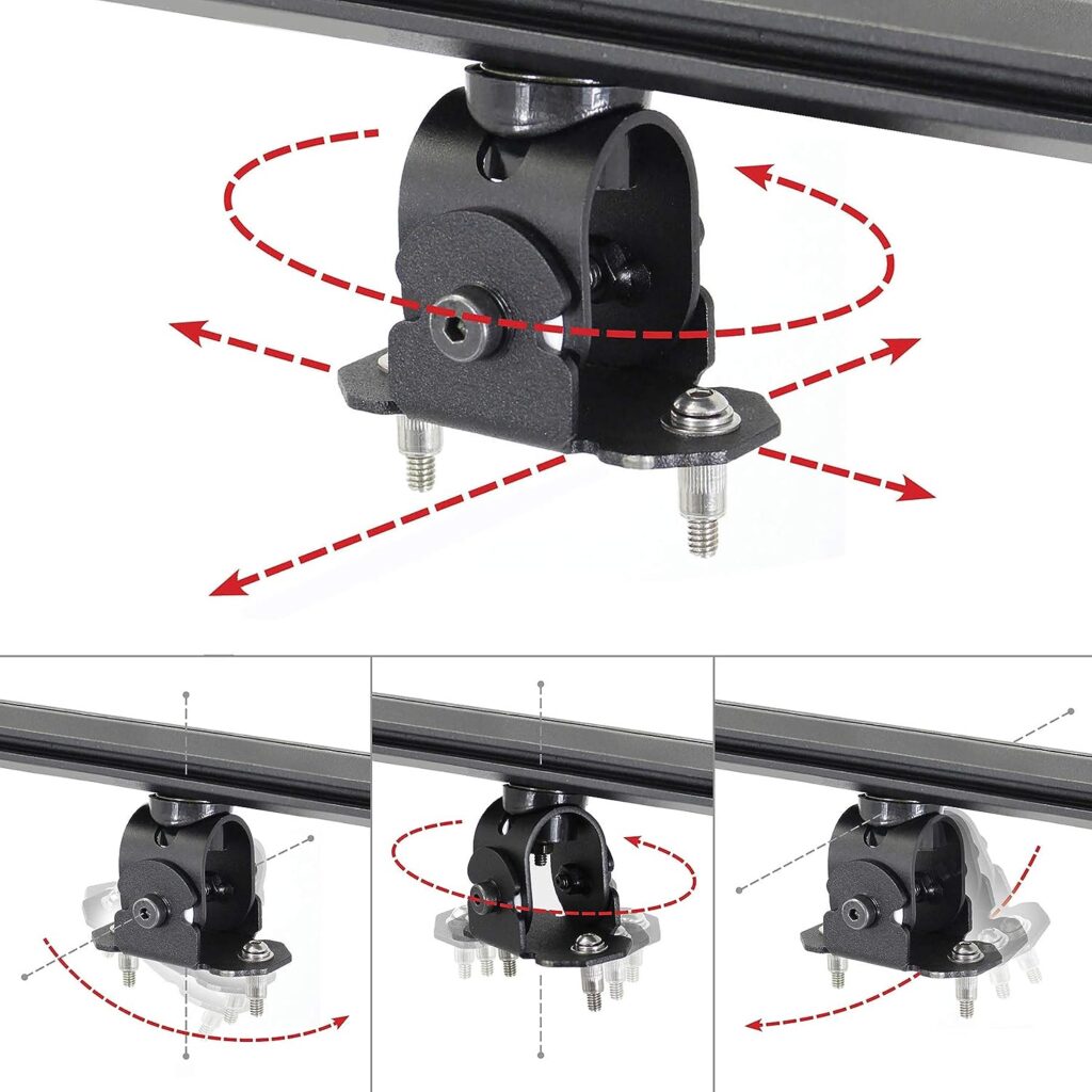 Go Rhino! 5910000T SRM Series Roof Rack Mount Kit Textured Black Drilling Required SRM Series Roof Rack Mount Kit