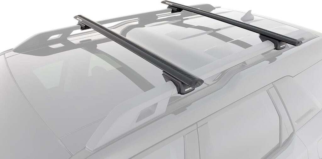 Rhino-Rack Complete Roof Rack Cross Bar Kit with Legs Fits 25+ Vehicles with Raised Roof Rails - Kit is SX100 Locking Legs and Aerordynamic Vortex Bars