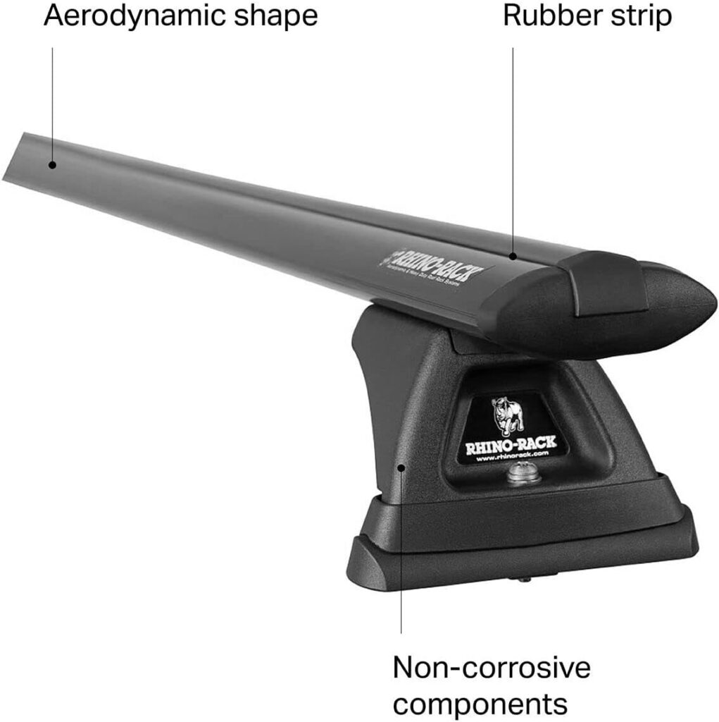 Rhino Rack Vortex Black 2 Bar 59 Roof Rack (Y02-490B)