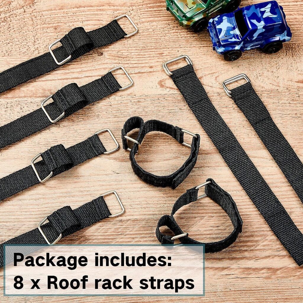 8 Pieces Shovel Holder for Roof Rack 12 Inch Shovel Mount Straps for Roof Rack Adjustable Hook and Reusable for Trucks Cars SUV Tractors Trailers