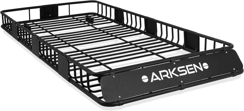 ARKSEN 84 x 39 Inch Universal 150LB Heavy Duty Roof Rack Cargo with Extension Car Top Luggage Holder Carrier Basket for SUV, Truck,  Car Steel Construction