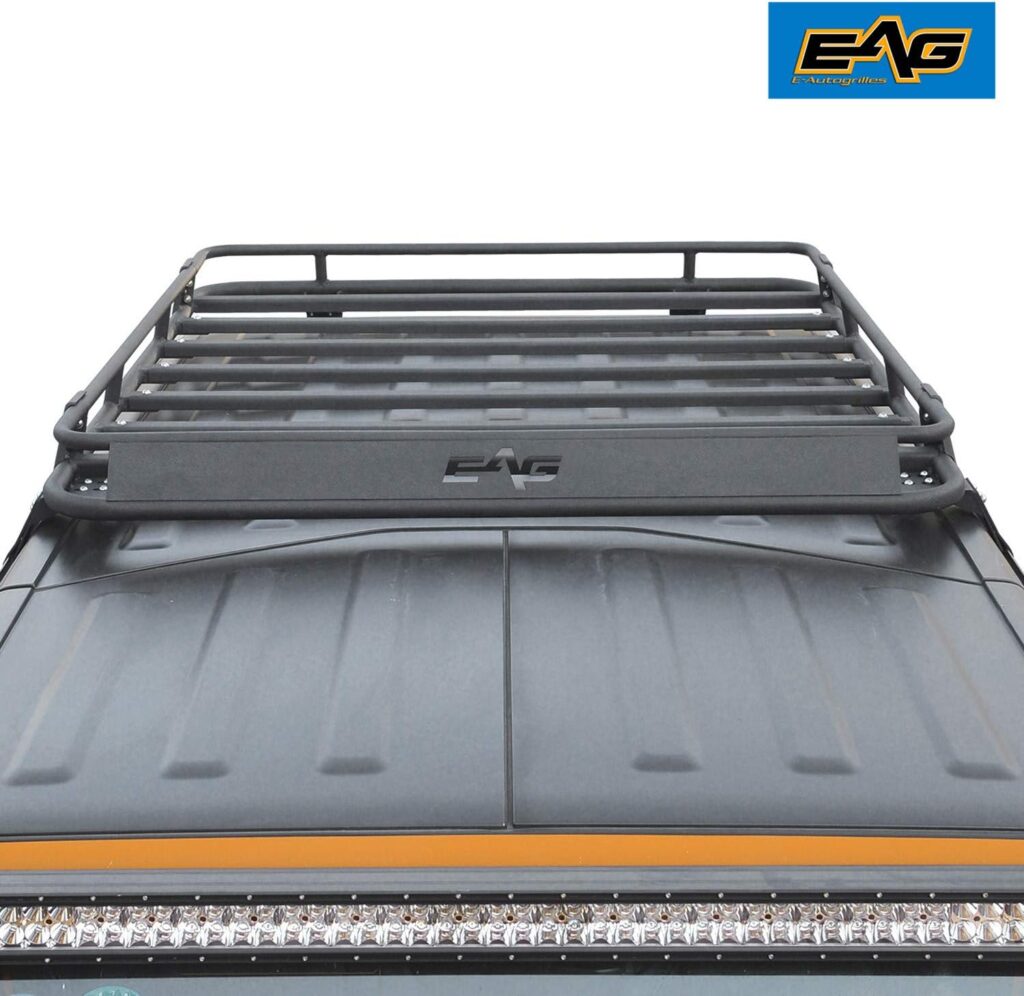 EAG Steel Roof Mounted Cargo Basket Rack Fits for 2018-2022 Wrangler JL