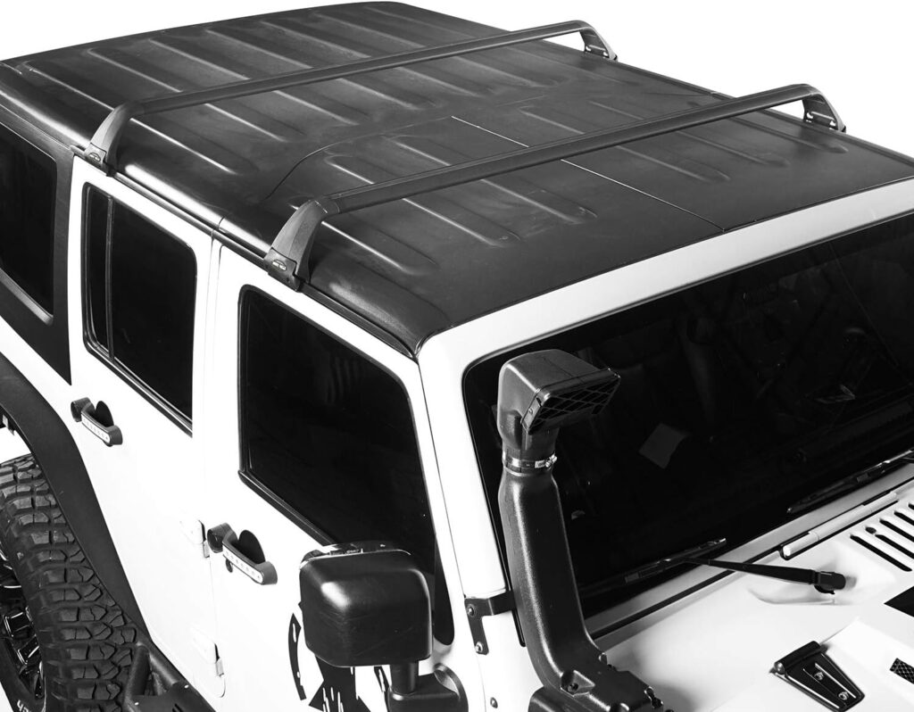 Hooke Road Roof Rack Cross Bars Kayak Cargo Carriers Compatible with Jeep Wrangler JK JL Gladiator JT 2007-2023 (4-Door Hard Top)