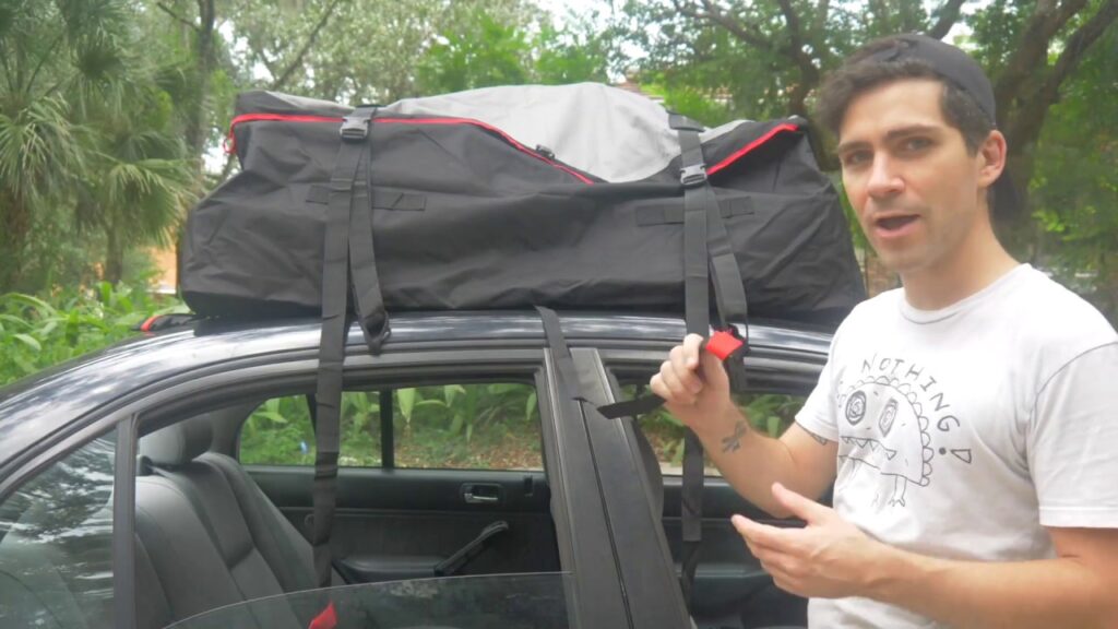 How to Attach a Roof Bag with Side Rails