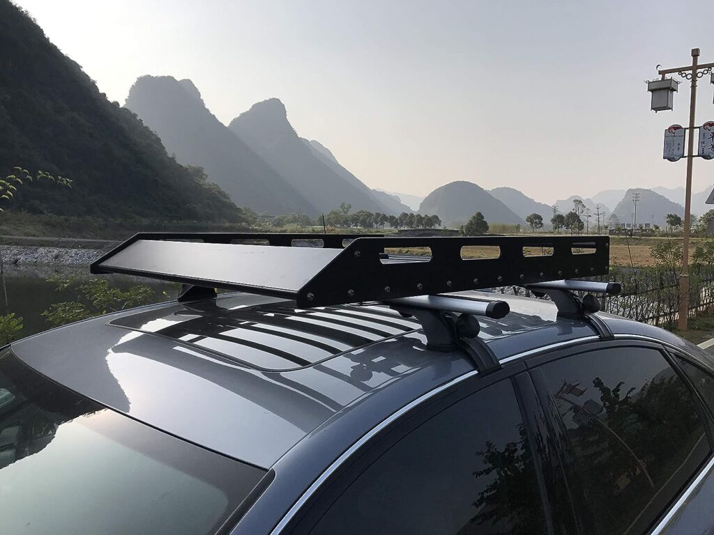 MPH Production Universal Roof Rack for Truck (Cargo Car Top Luggage Carrier Basket Traveling SUV Holder) (RB-001-JJ-G)