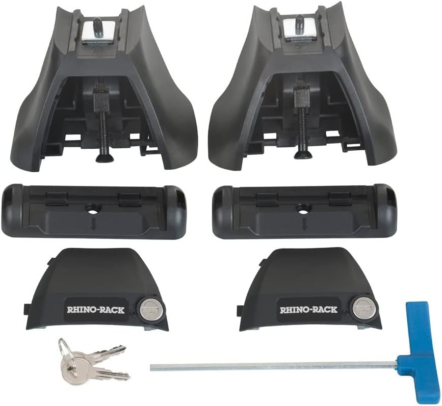 Rhino-Rack Legs Pair for 2500 Roof Racks Fits Vortex Bar for a 3rd Row Cross Bar, Glass Reinforced Nylon, Black (RLKVAH)
