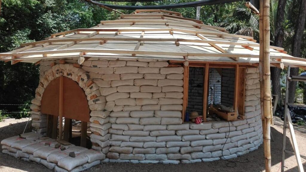 Roofing Techniques for Earth Bag Homes