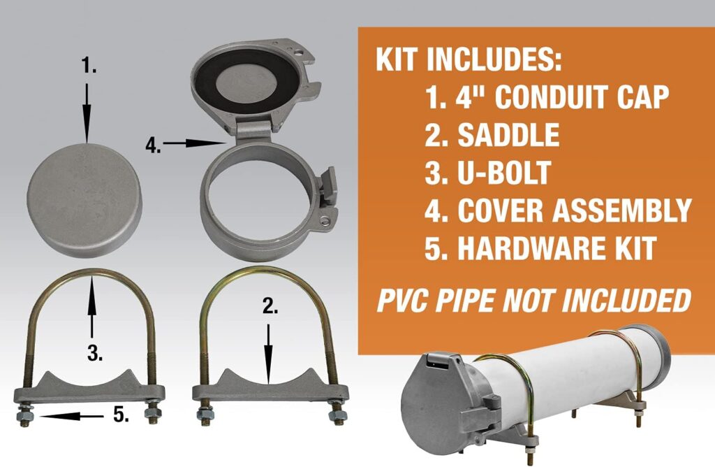 Buyers Products CC400 PVC Conduit Carrier Kit, 4 Inch Diameter , White