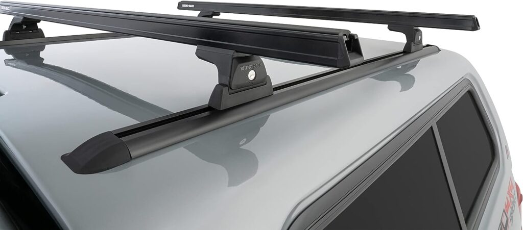 Rhino Rack Cap/Topper/Canopy Complete Roof Rack Kit with Quick Release Legs, Bars, Some Kits Included 65 Tracks