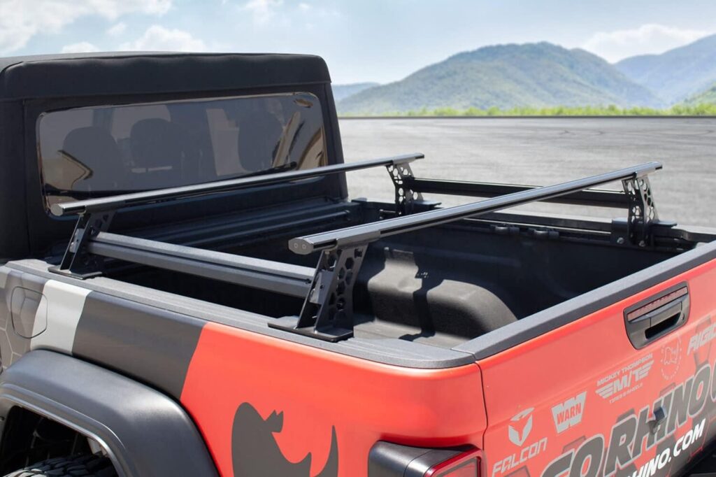 5935015T XRS Cross Bars - Bed Rail Kit for Full/Mid Sized Trucks W/Tonneau Cover T-Tracks for 06-24 Ram, GMC, Ford, Nissan, Toyota, Jeep, Chevrolet