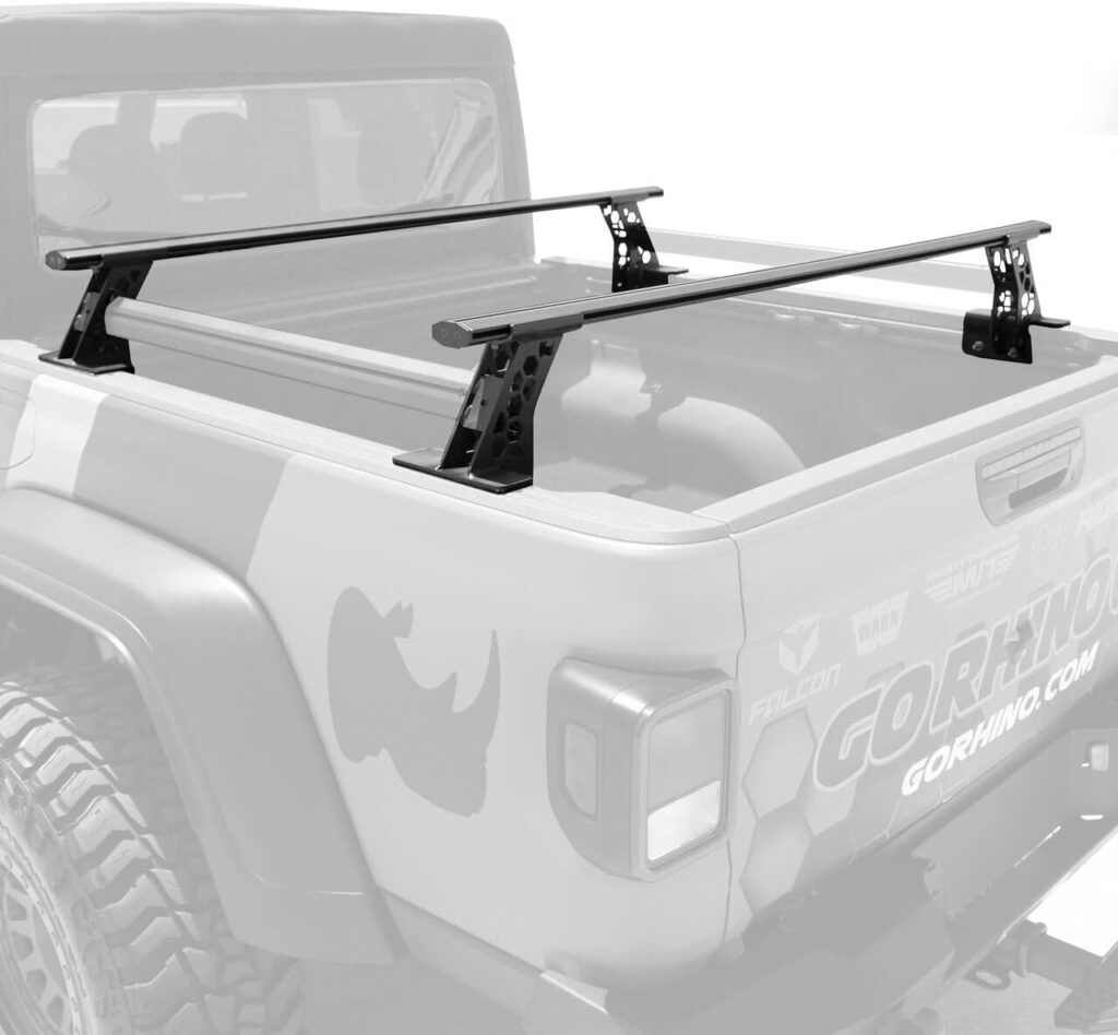 5935015T XRS Cross Bars - Bed Rail Kit for Full/Mid Sized Trucks W/Tonneau Cover T-Tracks for 06-24 Ram, GMC, Ford, Nissan, Toyota, Jeep, Chevrolet