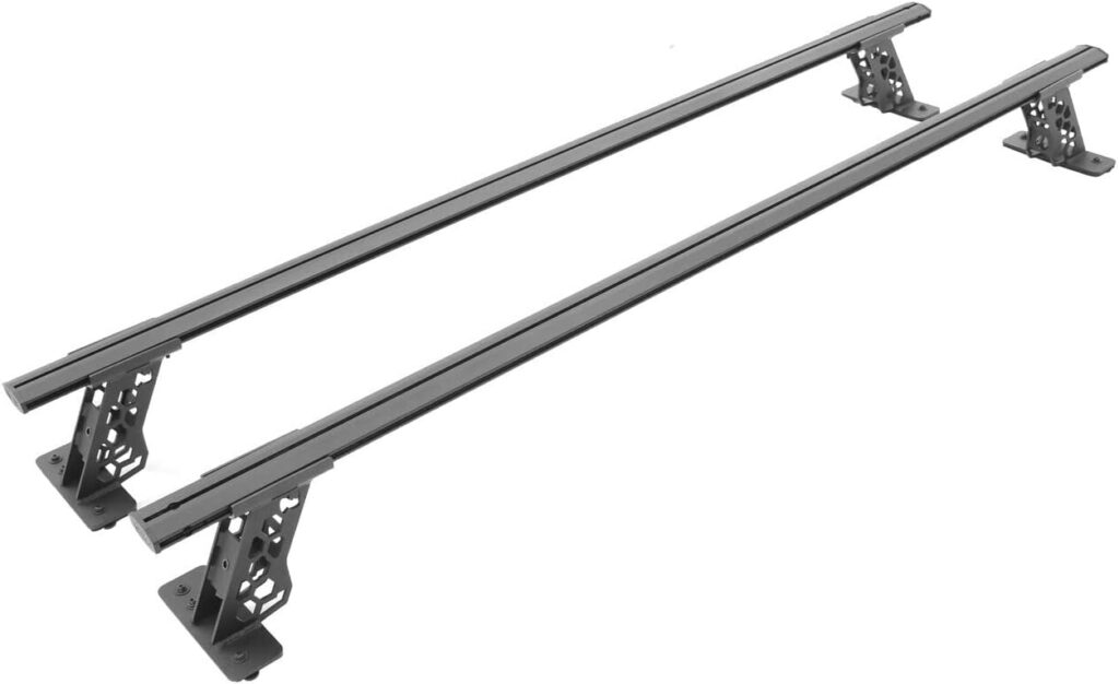 5935015T XRS Cross Bars - Bed Rail Kit for Full/Mid Sized Trucks W/Tonneau Cover T-Tracks for 06-24 Ram, GMC, Ford, Nissan, Toyota, Jeep, Chevrolet
