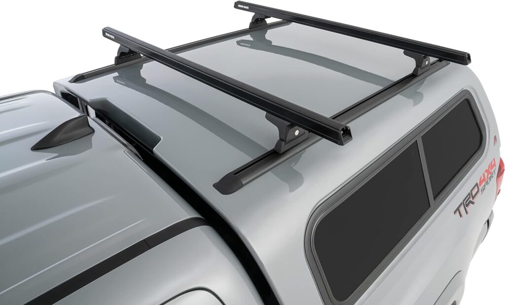 Rhino-Rack Cap/Topper/Canopy Complete Roof Rack Kit with Quick Release Legs, Bars, Some Kits Included 65 Tracks